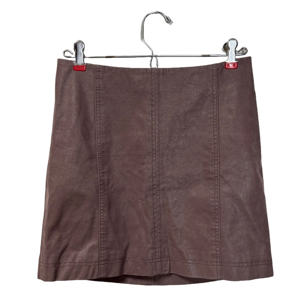 Free People Vegan Leather Skirt sz 2